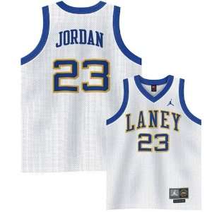  Nike Laney Buccaneers #23 Michael Jordan White High School 
