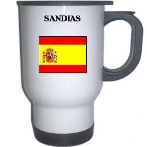  Spain (Espana)   SANDIAS White Stainless Steel Mug 