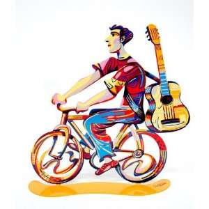  Troubadour Bike Rider Modern Israeli Art By David Gerstein 