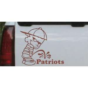 Brown 20in X 17.4in    Pee On Patriots Car Window Wall Laptop Decal 