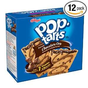 Pop Tarts, (Semi Frosted) Chocolate Chip,12 Count Tarts (Pack of 12 