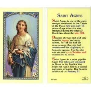  St. Agnes Prayer Holy Card (800 203)   10 pack