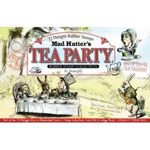  Mad Hatters Tea Party Stamps Arts, Crafts & Sewing