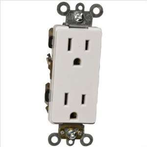 Morris Products Industrial Grade Decorator Duplex Receptacle White 15A 