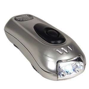  Wind Up LED Flashlight (Silver)