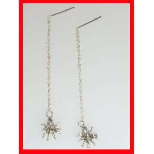   Spider Threader Earrings Solid Sterling Silver #0906 