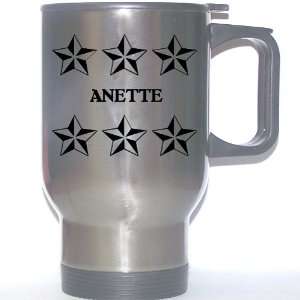  Personal Name Gift   ANETTE Stainless Steel Mug (black 