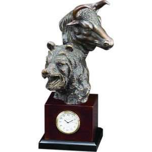  Stock Market Clock, Bronze, tarnish proof, RQ218