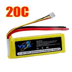  YKS 2200mah 2s 7.4v 20c Rc Lipo Battery Toys & Games