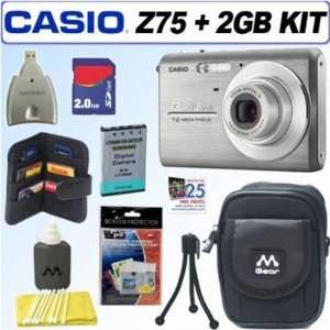   Digital Camera with 3x Anti Shake Optical Zoom Silver + 2GB Deluxe Kit