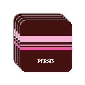 Personal Name Gift   PERSIS Set of 4 Mini Mousepad Coasters (pink 