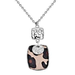  High Fashion Animal Print Rhodium Plated Necklace with 