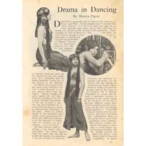    1912 Actress Dancer Nancy Denvers illustrated 