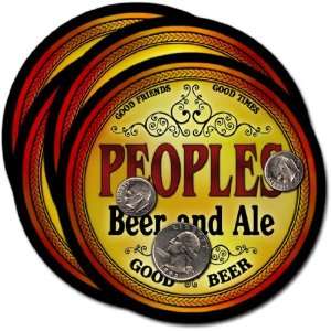  Peoples , CO Beer & Ale Coasters   4pk 