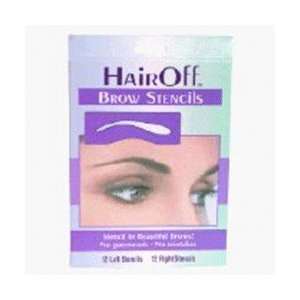  Hair Off Brow Stencils   12 Each Beauty