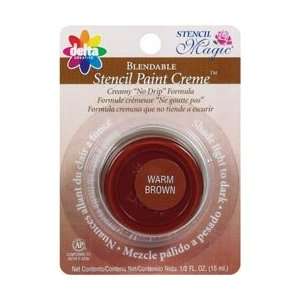   Magic Stencil Paint Cremes 1/2 Ounce Warm Brown 90 120; 2 Items/Order