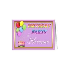  Breanna Birthday Party Invitation Card Toys & Games
