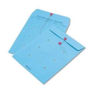   Button Interoffice Envelope, 10 x 13, Blue,100/Box