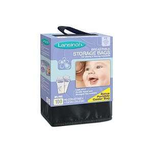  Lansinoh Breastmilk Storage Bags with Cooler, 100 Count 