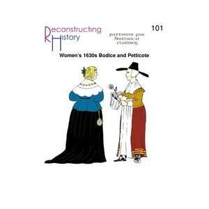  Womens 1630s Bodice and Petticote Pattern Arts, Crafts 