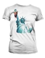 Statue Of Liberty Holding Osamas Head Juniors T shirt, We Got Him 