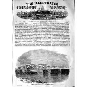  1848 GREAT NORTHERN RAILWAY BARDNEY BRIDGE RIVER