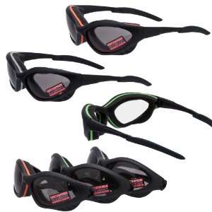  DRIVETRAIN Padded Motorcycle Sports Sunglasses CLEAR 