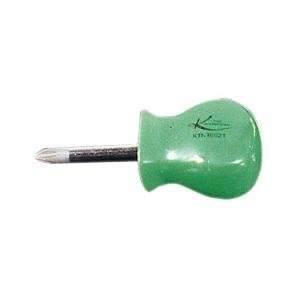  #2 x 1.5in. Stubby Phillips Screwdriver with Green Handle 
