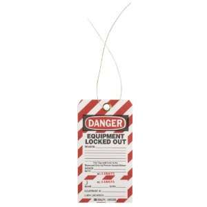Brady Two Part Perforated Danger   Equipment Locked Out Tag 