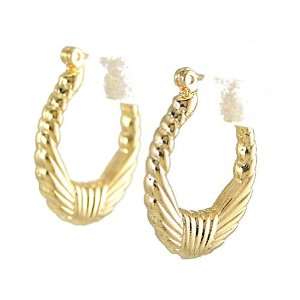   Wings 14k Yellow Gold Filled Hoop Earrings 1x0.62 Inches Jewelry