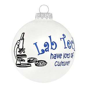  Lab Techs Have Lots Of Culture Glass Ornament