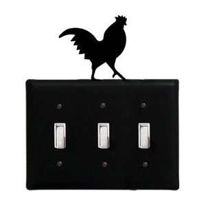  Monazite ESSS 1 Rooster Triple Switch Electric Cover 