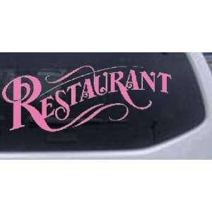  Pink 14in X 5.4in    Restaurant Window Sign Decal Business 