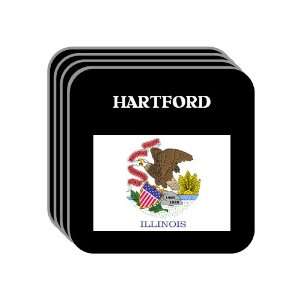  US State Flag   HARTFORD, Illinois (IL) Set of 4 Mini 