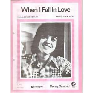  Sheet Music When I Fall In Love Donny Osmond 179 