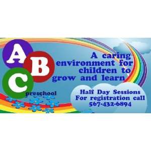  3x6 Vinyl Banner   abc preschool 