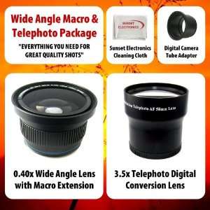  DMC FZ18 FZ28 0.40X Wide Angle Fisheye / Macro Lens & 3.5X Telephoto 