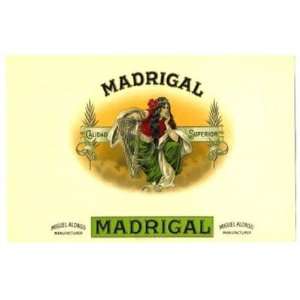  Madrigal Calidad Superior Cigar Box Label Harp Everything 