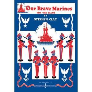 Our Brave Marines 12x18 Giclee on canvas 