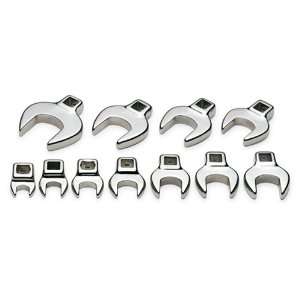   SuperKrome 10 Piece 3/8 Inch Drive Metric Open End Crowfoot Wrench Set