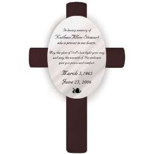  Personalized Oval Memorial Cross   Gods Love 