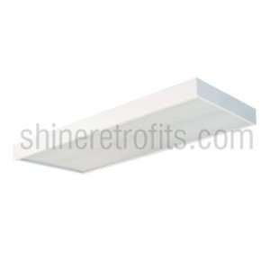   Lamp T8 2 x 2 Ft Surface Ceiling Mount Light Fixture with Prismatic