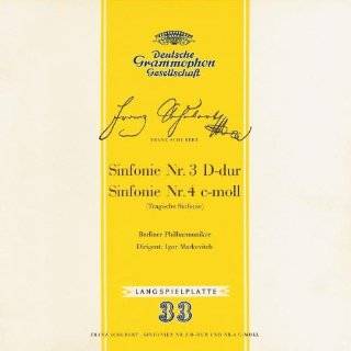 Schubert Symphonies Nos. 3 & 4 by Franz [Vienna] Schubert