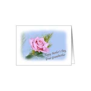  Great Grandmothers Mothers Day Card with Pink Rose Card 
