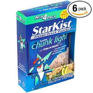 Starkist Chunk Light Tuna in Water, 4 Count, 3 Ounce Pouches (Pack of 