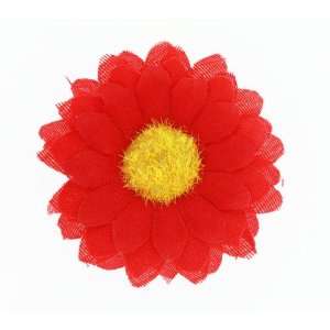  1 7/8 Daisy Flower Head in Red   10 Pieces Everything 