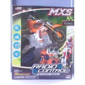   Scale Orange 49 MHz Radio Control Stunt Bike and Rider Toys & Games