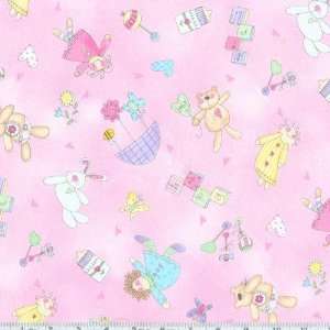  45 Wide Babys 2nd Step Rag Dolls Pink Fabric By The 
