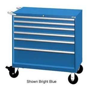   Mobile Cabinet, 6 Drawers, 84 Compart   Classic Blue, Master Keyed