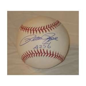  Pete Rose w/4256 Signed Baseball